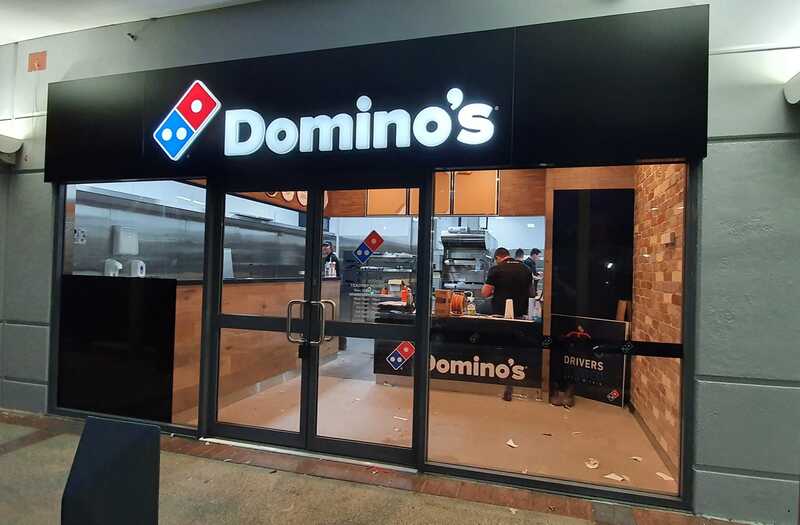 Dominos Shopfront and lightbox Winmalee
